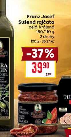 Franz Josef Sušená rajčata celá, krájená 180/110 g 