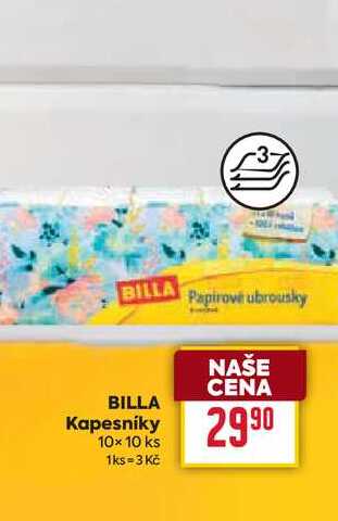 BILLA Kapesníky 10×10 ks 