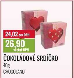 ČOKOLÁDOVÉ SRDÍČKO 40g