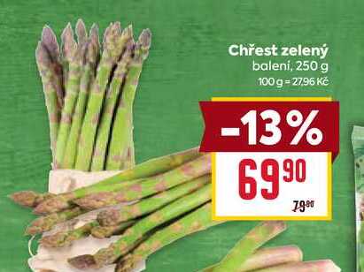 Chřest zelený balení, 250 g