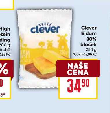 Clever Eidam 30% bloček 250 g