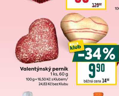 Valentýnský perník 1 ks, 60 g