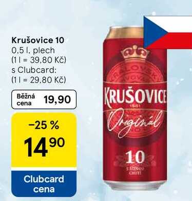 Krušovice 10, 0.5 l, plech