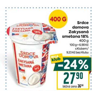 Srdce domova Zakysaná smetana 18% 400 g