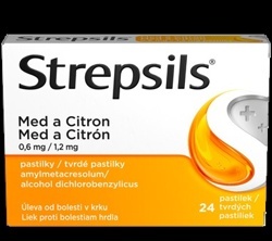 Strepsils® Med a Citron 24 pastilek