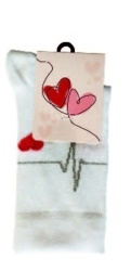 BENU Ponožky s motivem srdce Dámské vel. 38-41 Pánské vel. 42-45