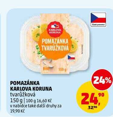POMAZÁNKA KARLOVA KORUNA tvarůžková, 150 g 