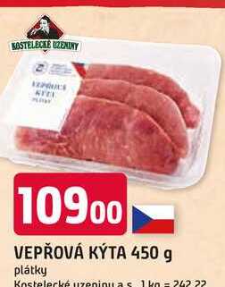 VEPŘOVÁ KÝTA 450 g plátky 