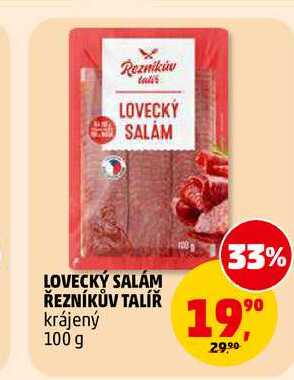 LOVECKÝ SALÁM ŘEZNÍKŮV TALÍŘ, 100 g 