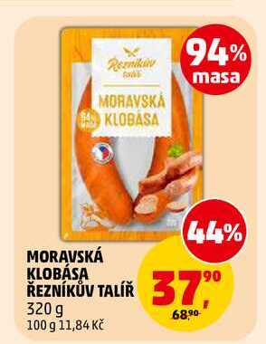 MORAVSKÁ KLOBÁSA ŘEZNÍKŮV TALÍŘ, 320 g 