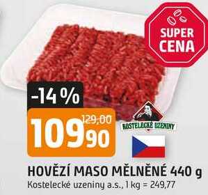 HOVĚZÍ MASO MĚLNĚNÉ 440 g