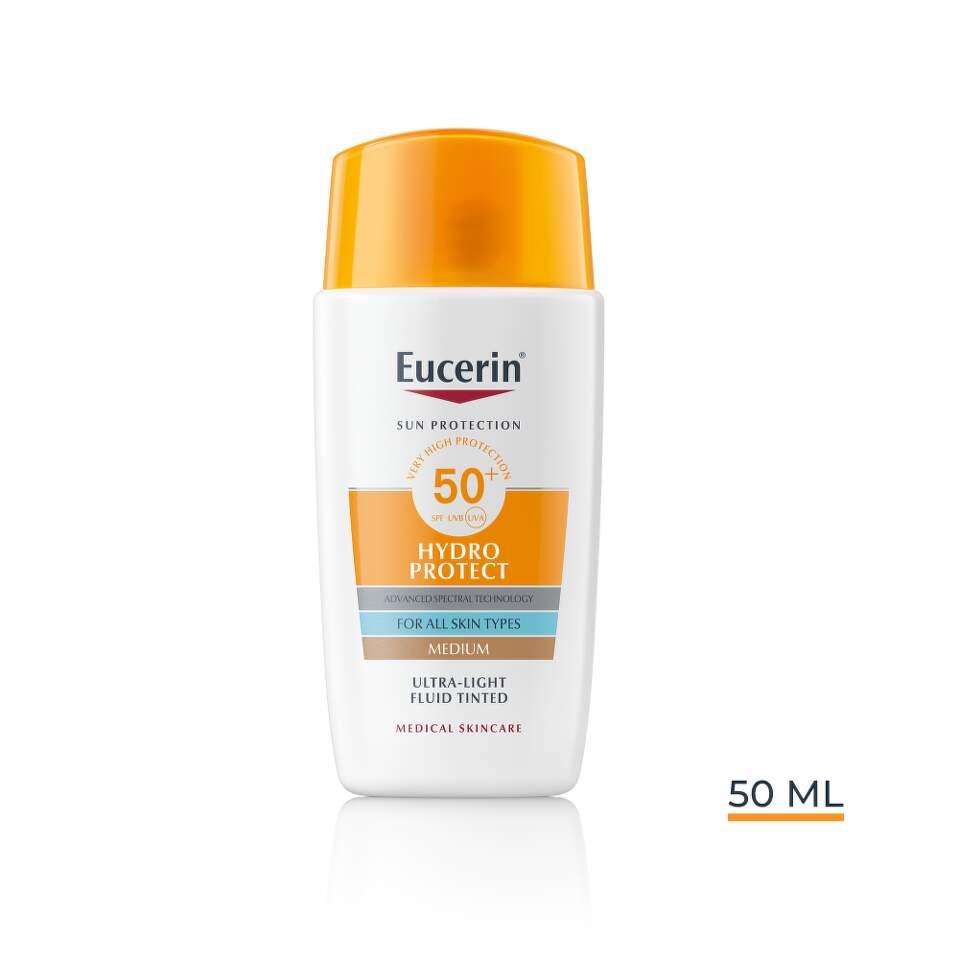 Eucerin Sun Ultra lehký fluid na opalování na obličej Hydro Protect SPF50+ tmavý 50ml Lékárna LEMON