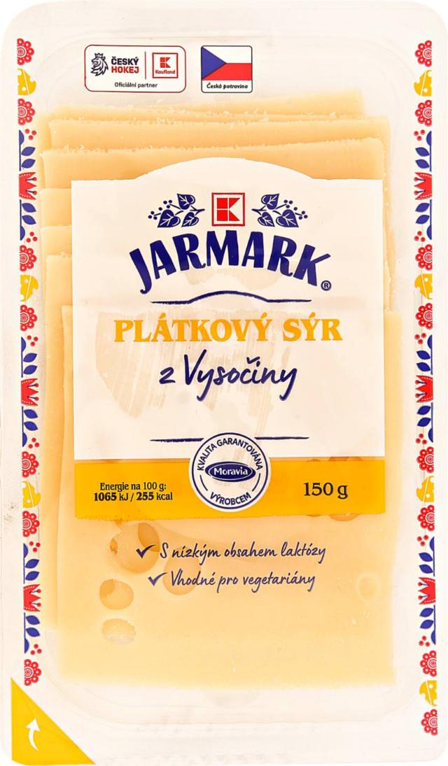 K-Jarmark Plátkový sýr z Vysočiny různé druhy