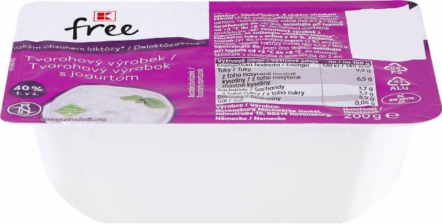 K-Free Tvarohový výrobek s jogurtem se sníženým obsahem laktózy