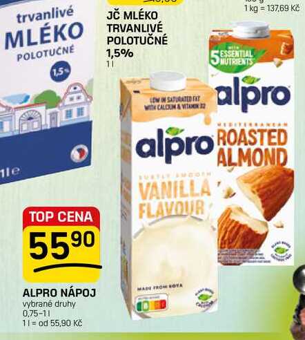 ALPRO NÁPOJ vybrané druhy 0,75l