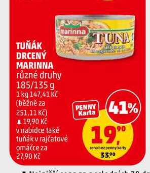 TUŇÁK DRCENÝ MARINNA, 185 g