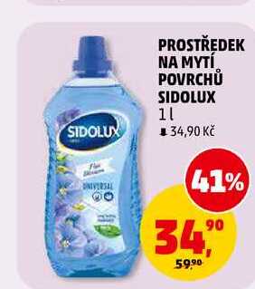 PROSTŘEDEK NA MYTÍ POVRCHŮ SIDOLUX, 1 l