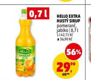 HELLO EXTRA HUSTÝ SIRUP, 0,7 l
