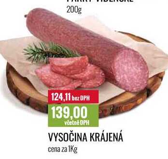 VYSOČINA KRÁJENÁ cena za 1Kg 