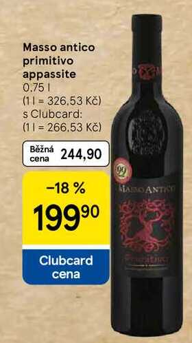 Masso antico primitivo appassite, 0.75 l