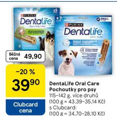 DentaLife Oral Care Pochoutky pro psy, 115-142 g, více druhů 