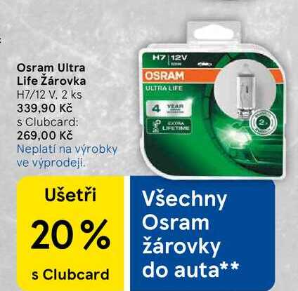 Osram Ultra Life Žárovka, H7/12 V, 2 ks  