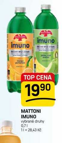 MATTONI IMUNO vybrané druhy 0,7l
