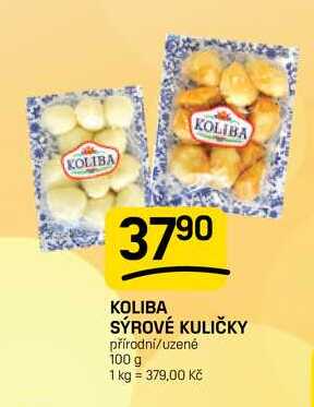 KOLIBA SÝROVÉ KULIČKY přírodní/uzené 100 g 