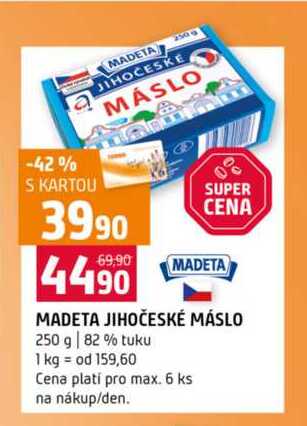 MADETA JIHOČESKÉ MÁSLO 250 g 82% tuku 