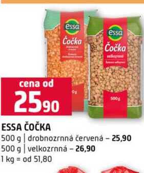 ESSA ČOČKA 500g 500 g drobnozrnná červená 500 g velkozrnná 