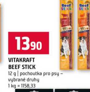 VITAKRAFT BEEF STICK 12 g pochoutka pro psy vybrané druhy