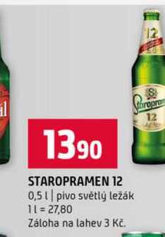 STAROPRAMEN 12 0,5l pivo světlý ležák 