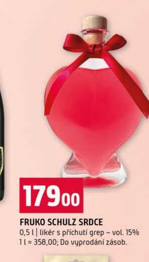 FRUKO SCHULZ SRDCE 0,5l likér s příchuti grep vol. 15% 