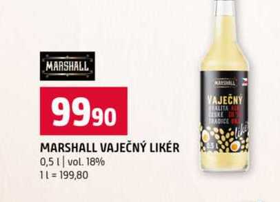 MARSHALL VAJEČNÝ LIKÉR 0,5l vol. 18% 
