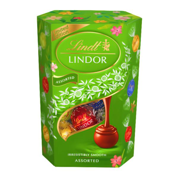 Lindt Bonboniéra Lindor Limitovaná edice čokoládových pralinek zelený mix