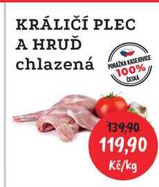 KRÁLIČÍ PLEC A HRUĎ chlazená 1kg 