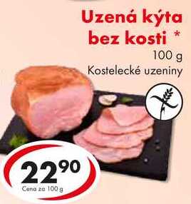 Uzená kýta bez kosti, 100 g 