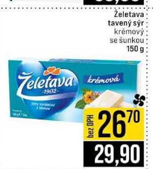 Želetava tavený sýr krémový se šunkou 150 g