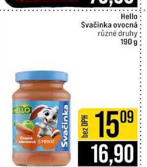 Hello Svačinka ovocná různé druhy 190 g