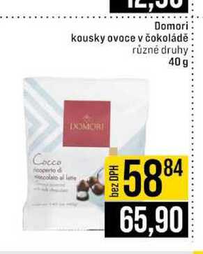 Domori kousky ovoce v čokoládě různé druhy 40 g