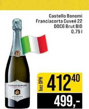 Castello Bonomi Franciacorta Cuveé 22 DOCG Brut BIO 0.75l
