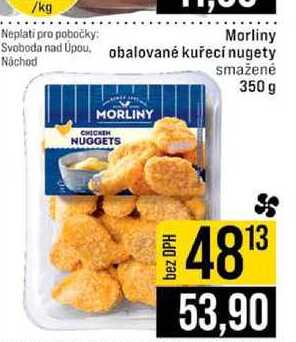 Morliny obalované kuřecí nugety smažené 350 g 