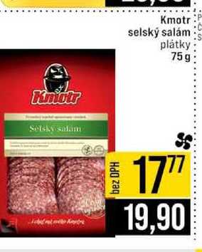 Kmotr selský salám plátky 75g