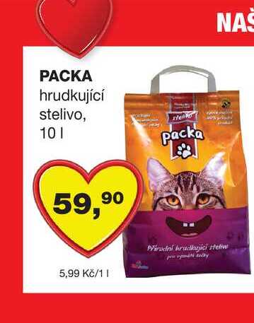 PACKA hrudkující stelivo, 10l