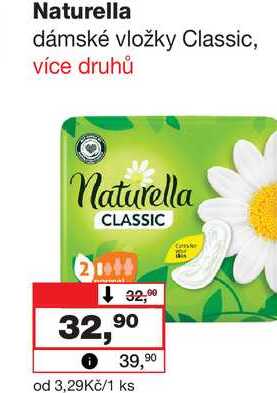 Naturella dámské vložky Classic, více druhů
