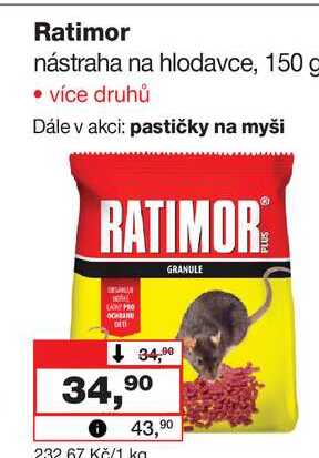 Ratimor nástraha na hlodavce, 150 g 