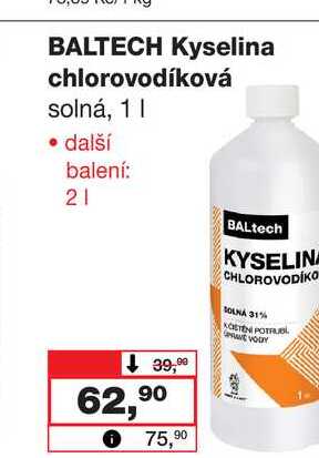 BALTECH Kyselina chlorovodíková solná, 1l