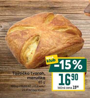 Taštička tvaroh, meruňka 85 g 
