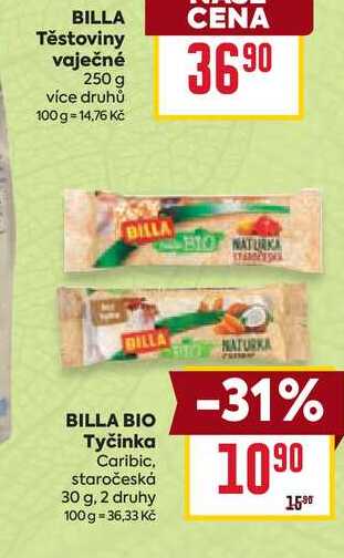 BILLA BIO Tyčinka 30 g