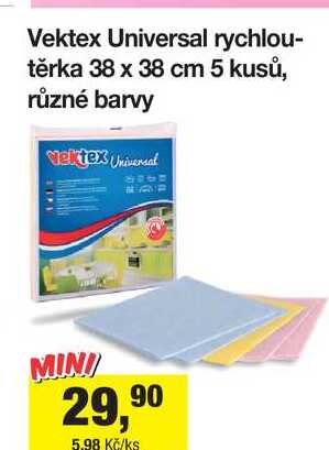 Vektex Universal rychloutěrka 38 x 38 cm 5 ks